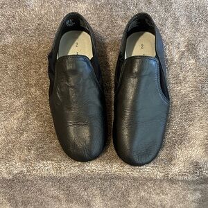 American Ballet Theatre Leather Kids Black Slip-On Dance‎